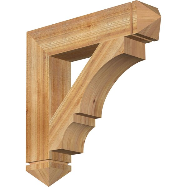 Ekena Millwork Balboa Arts & Crafts Rough Sawn Bracket, Western Red Cedar, 6"W x 30"D x 30"H BKT06X30X30BOA03RWR - main